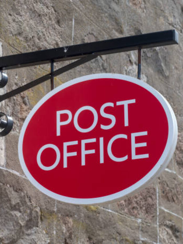 Sign outside a UK Post Office